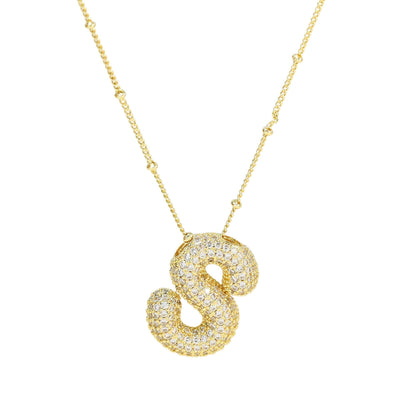 Savannah | Halskette mit Buchstaben in Diamantblase