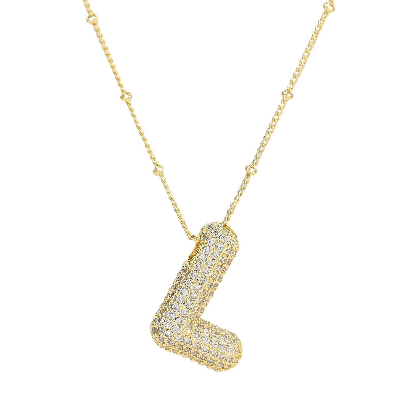 Savannah | Halskette mit Buchstaben in Diamantblase