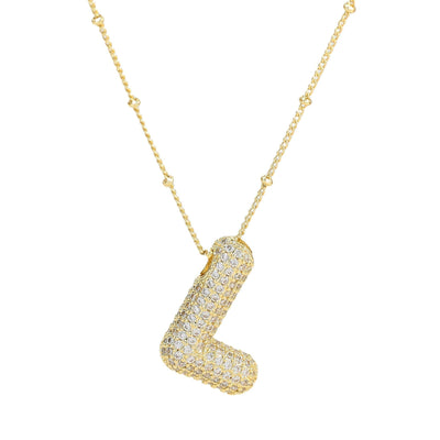 Savannah | Halskette mit Buchstaben in Diamantblase