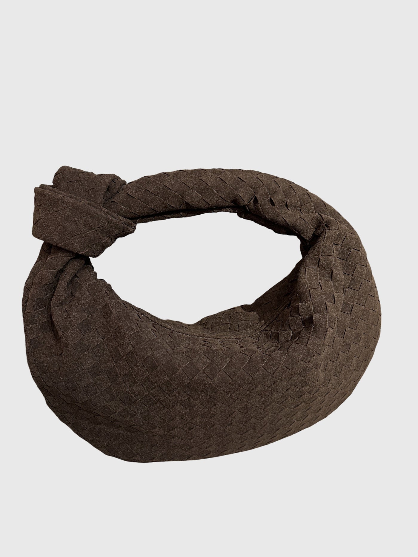Celeste | Medium Suede Woven Bag with Knot