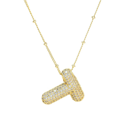 Savannah | Halskette mit Buchstaben in Diamantblase