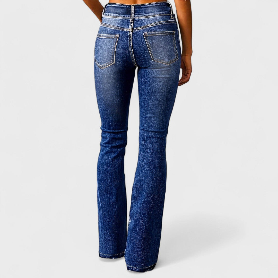 Marylène - Modische High-Waist Jeans mit weitem Bein