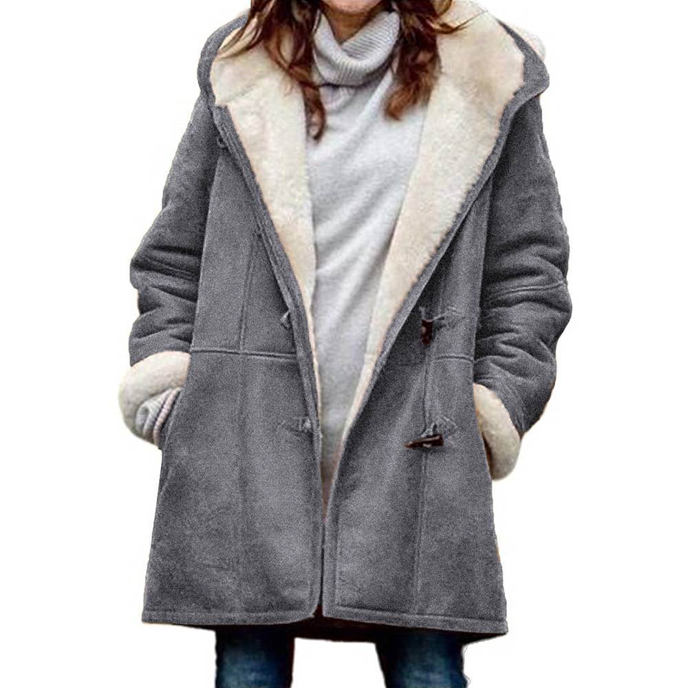 Antonia - Warme gefütterte Jacke aus Kunstfell