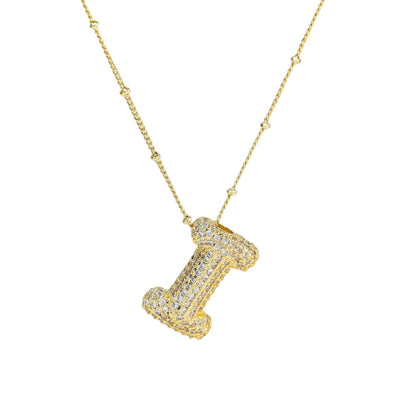 Savannah | Halskette mit Buchstaben in Diamantblase