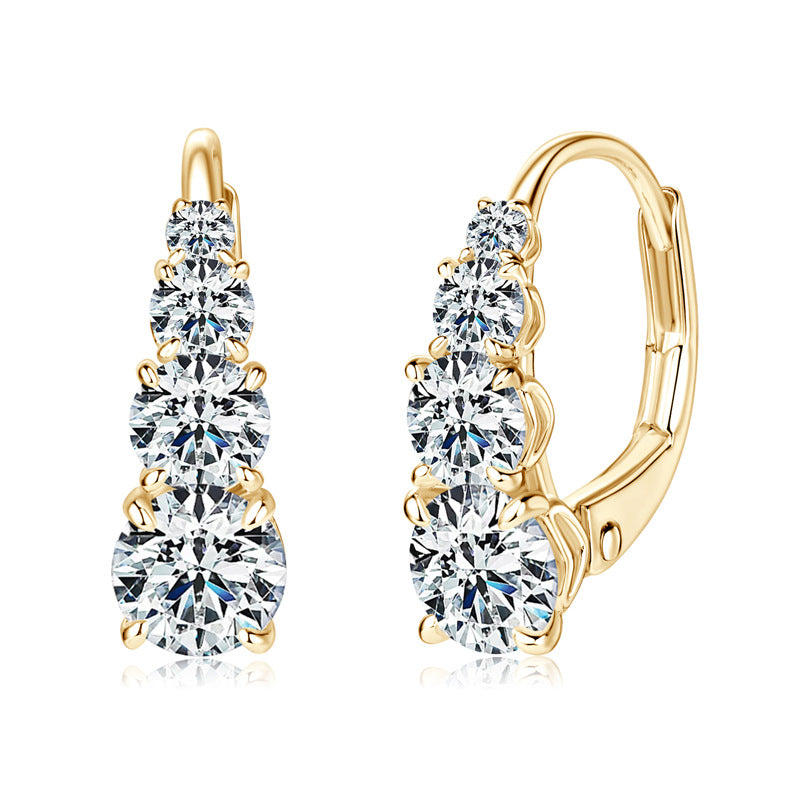 Elorianne | Ohrringe mit Vier Steinen aus 18k Gold