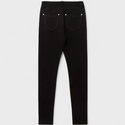 Floriale - Schwarze High-Waist-Denim-Jeans für Damen