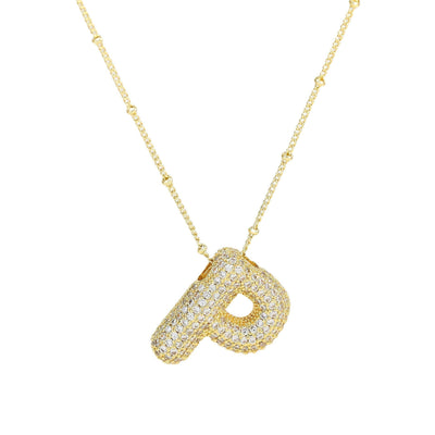 Savannah | Halskette mit Buchstaben in Diamantblase