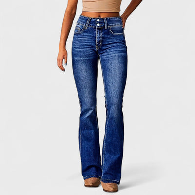 Marylène - Modische High-Waist Jeans mit weitem Bein
