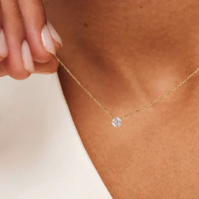 Ysavienna | Halskette aus Moissanite in 14k Gold