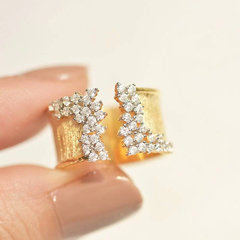 Vintage-Goldring mit Diamanten