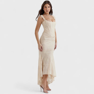 Carisia - Langes blaues Kleid