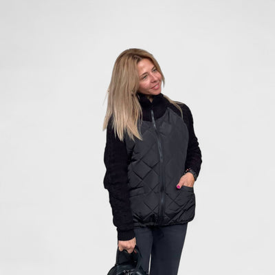 Nora - Damen-Patchwork-Strickjacke