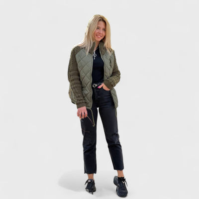 Nora - Damen-Patchwork-Strickjacke