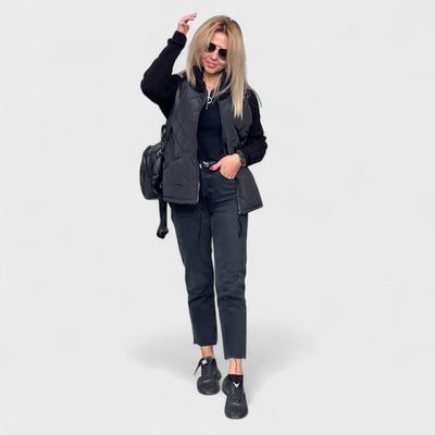 Nora - Damen-Patchwork-Strickjacke