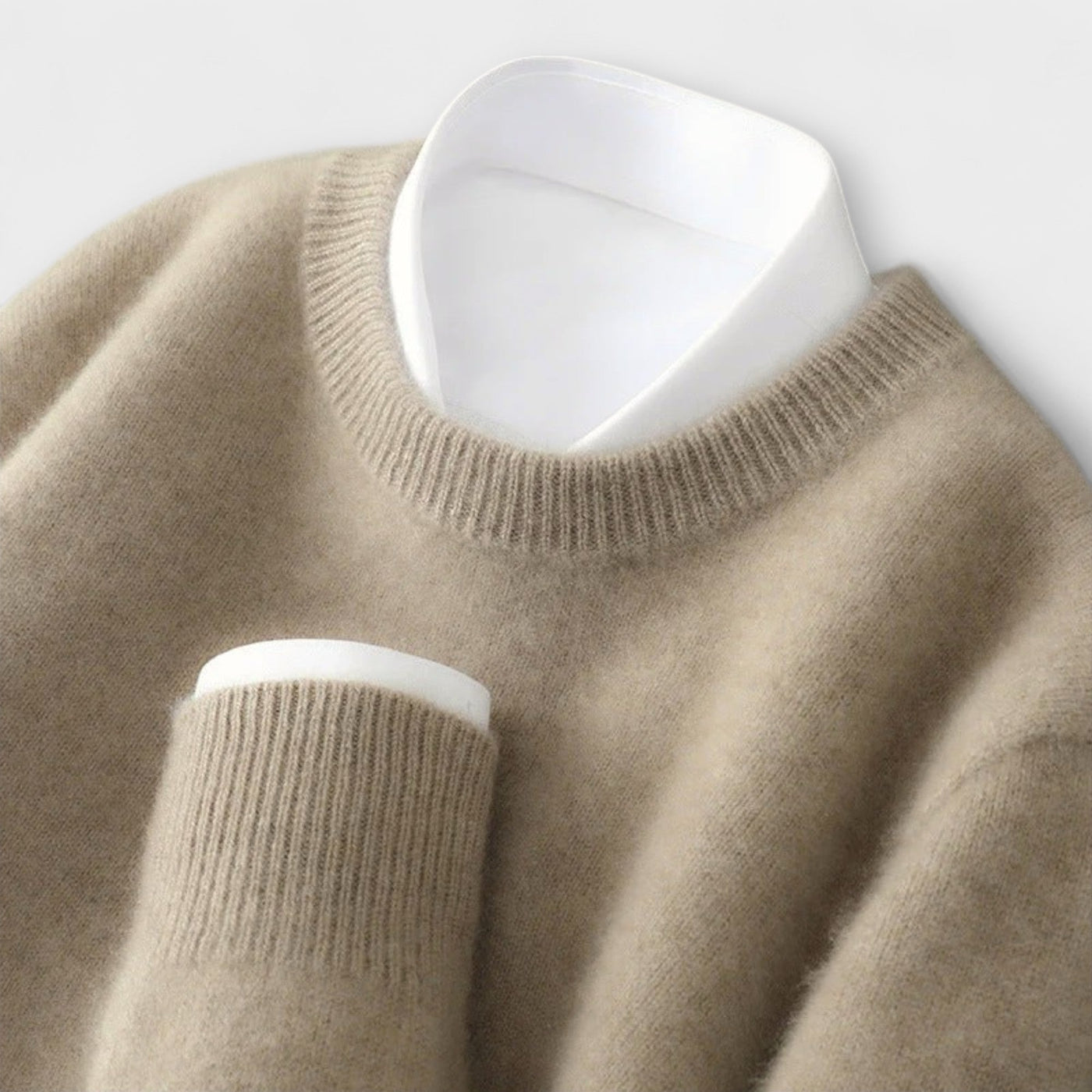 Pulli aus Cashmere mit Stehkragen
