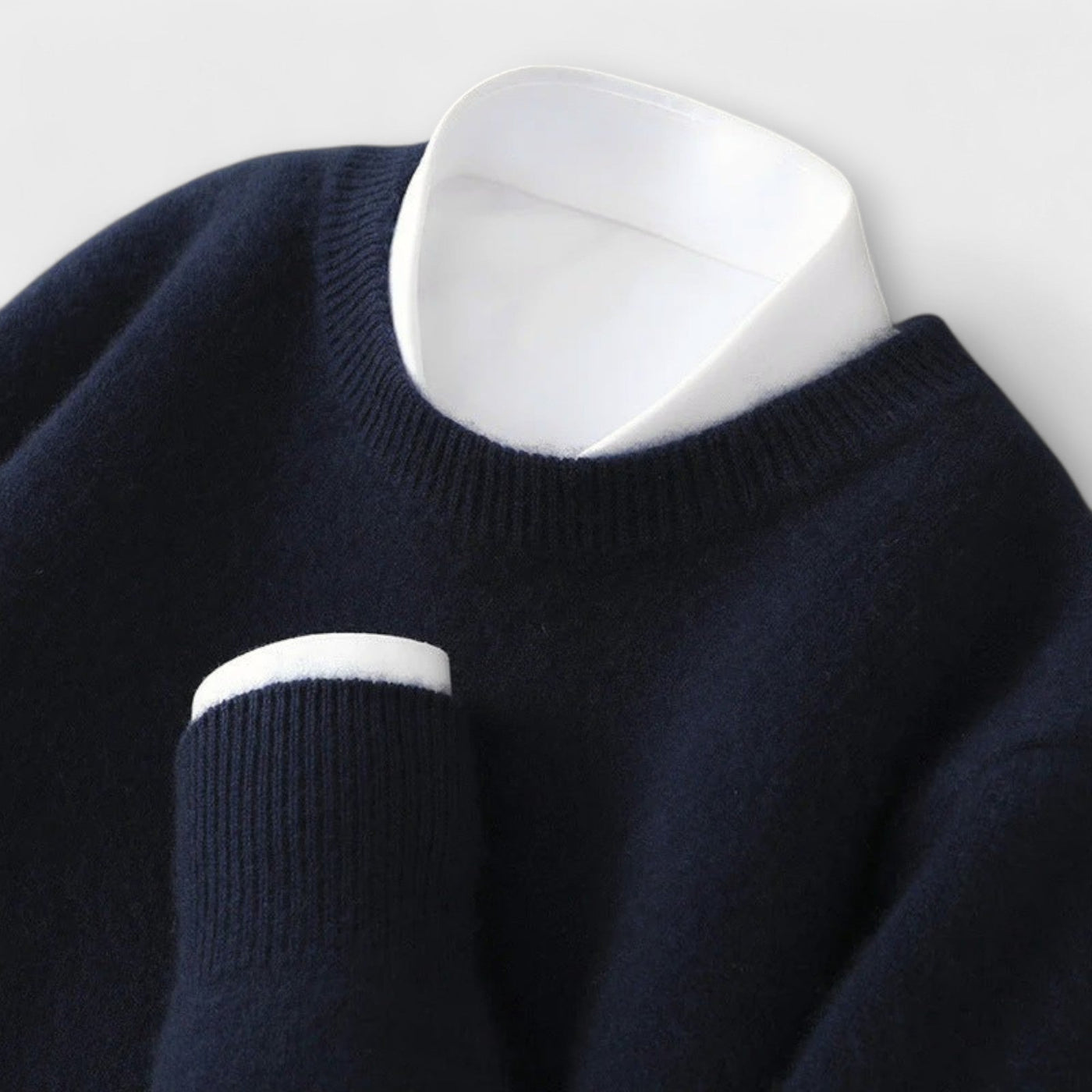 Pulli aus Cashmere mit Stehkragen