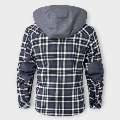 Flanelljacke mit Kapuze