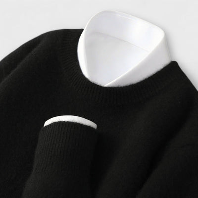 Pulli aus Cashmere mit Stehkragen