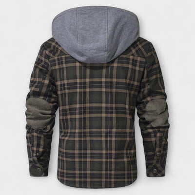 Flanelljacke mit Kapuze
