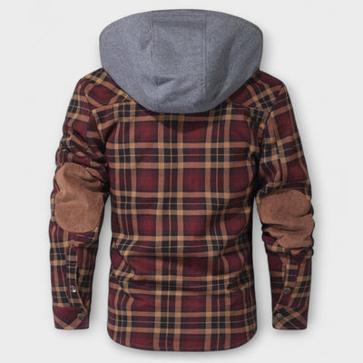 Flanelljacke mit Kapuze