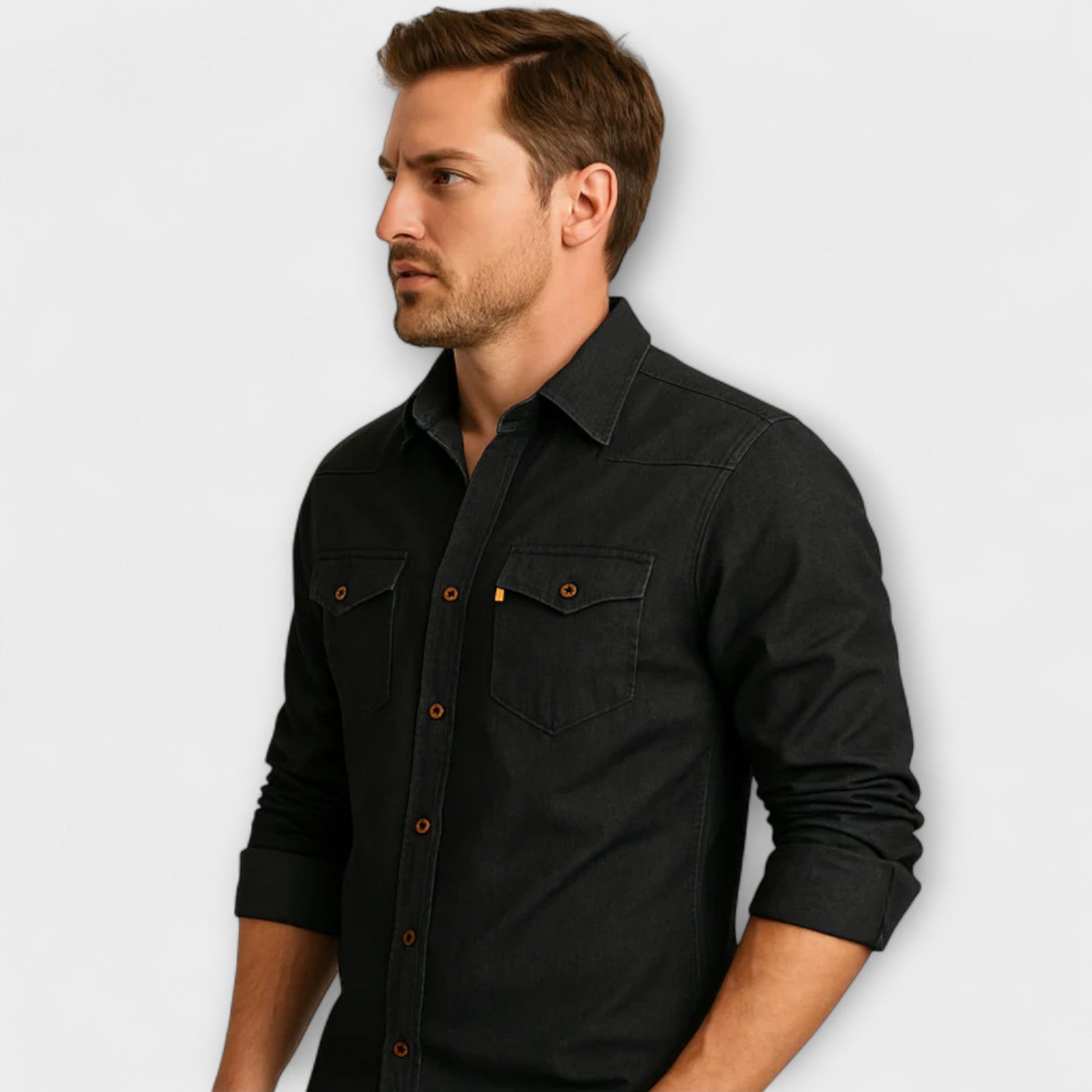 Slim Fit Denim Hemd