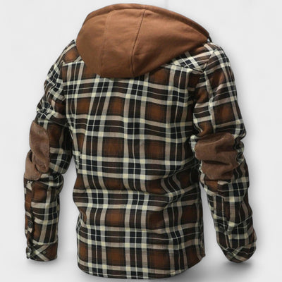 Flanelljacke mit Kapuze