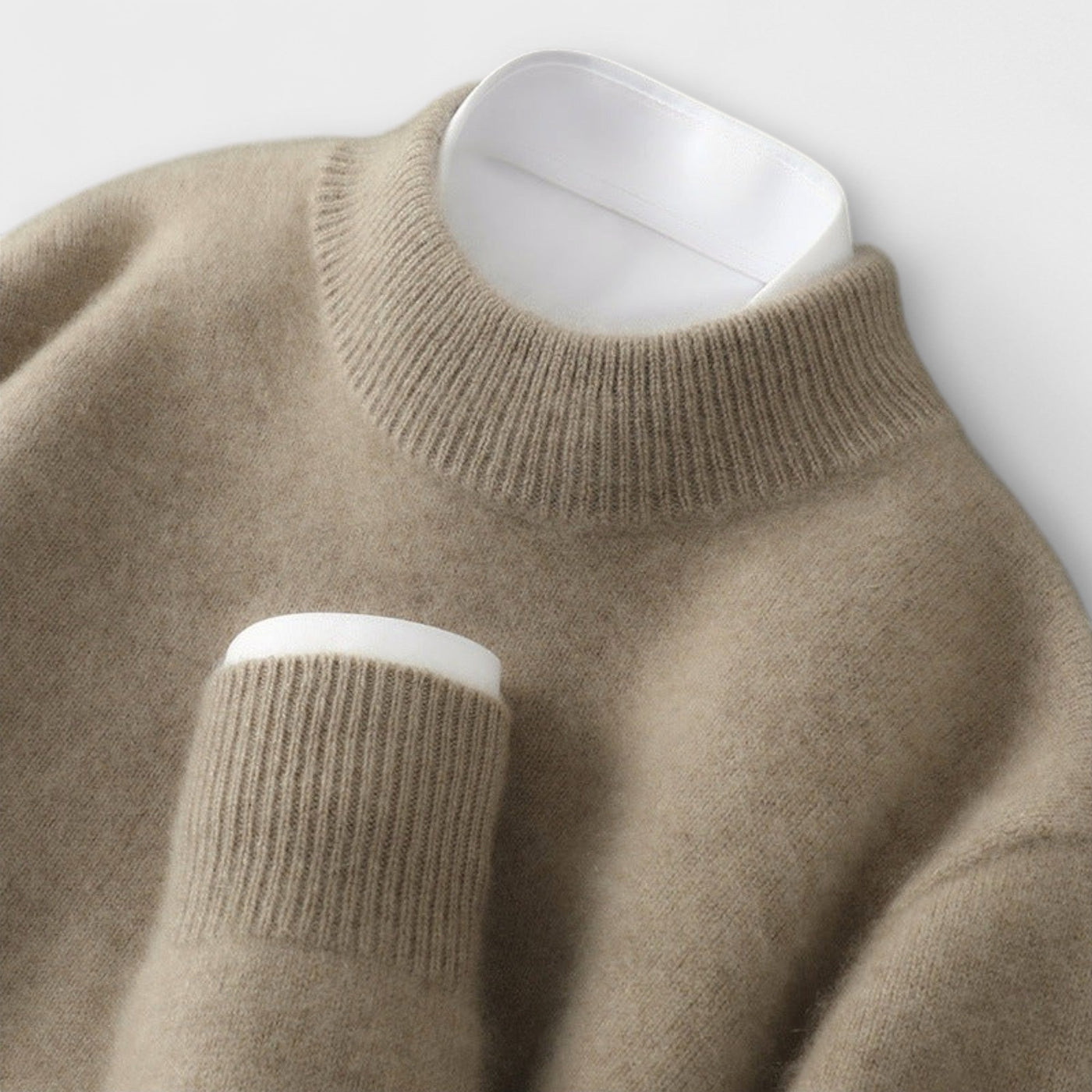 Pulli aus Cashmere mit Stehkragen