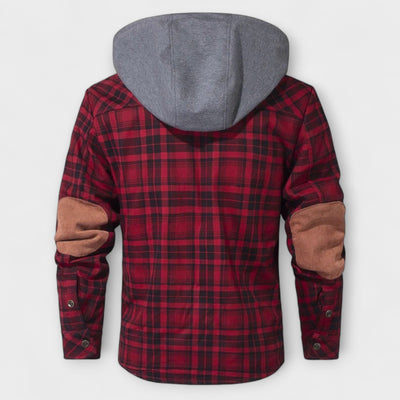 Flanelljacke mit Kapuze