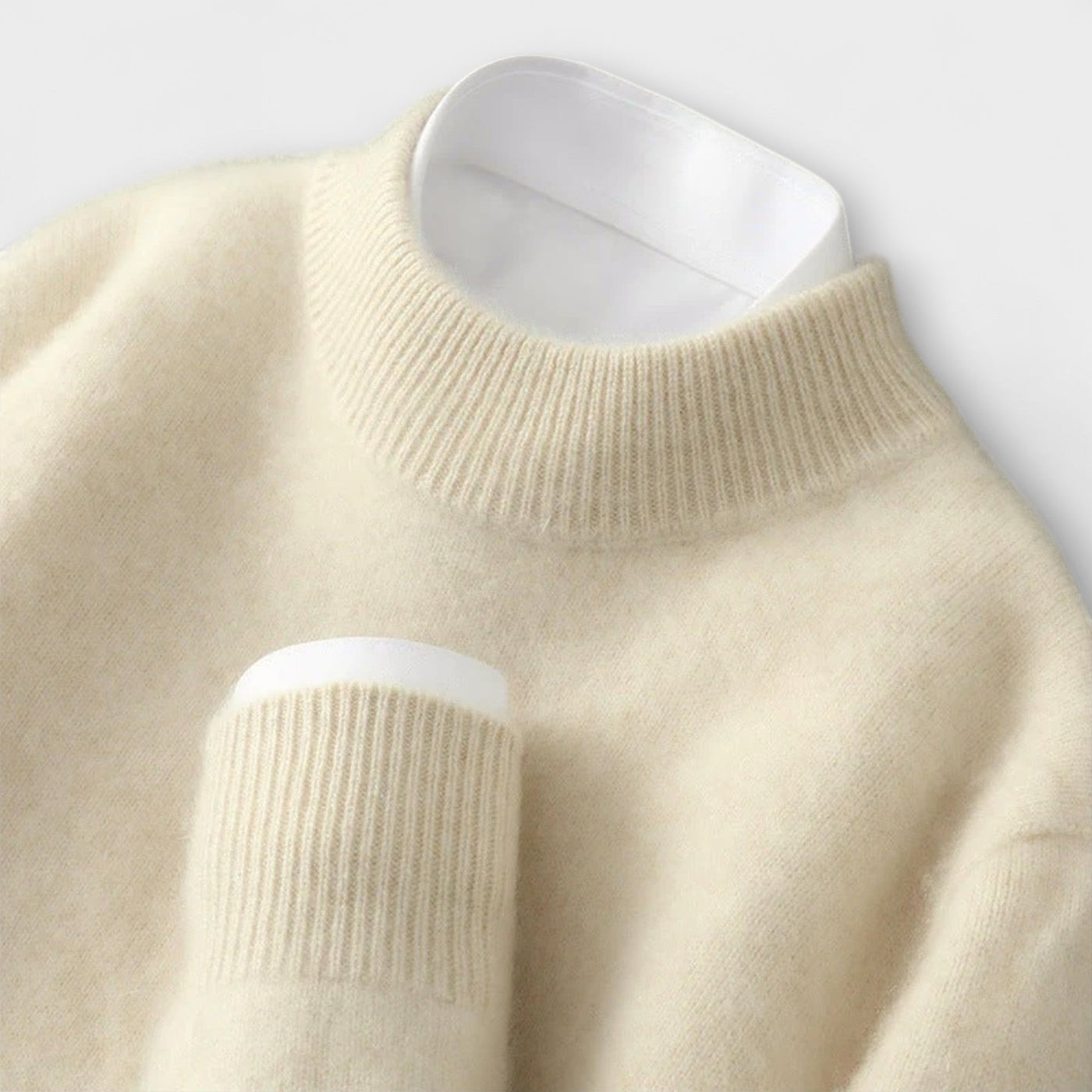 Pulli aus Cashmere mit Stehkragen