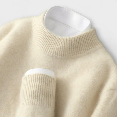 Pulli aus Cashmere mit Stehkragen