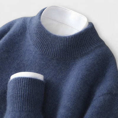 Pulli aus Cashmere mit Stehkragen
