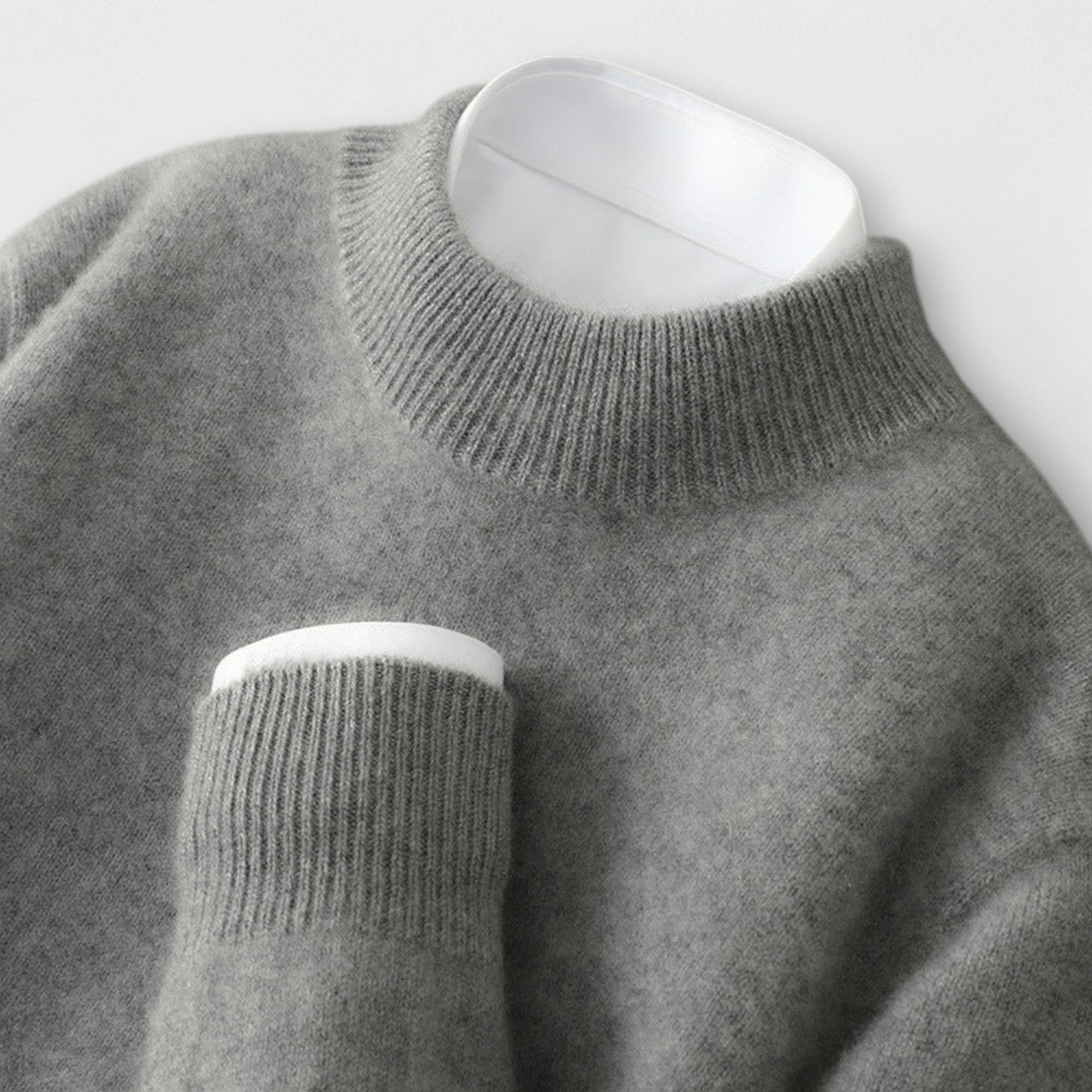 Pulli aus Cashmere mit Stehkragen