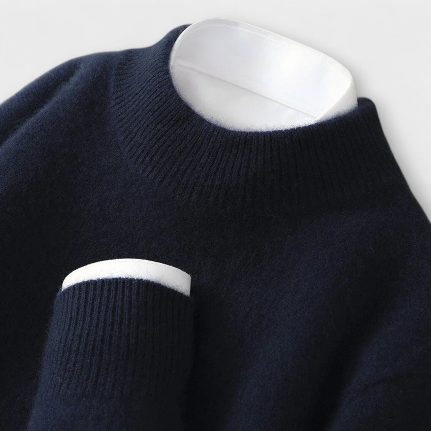 Pulli aus Cashmere mit Stehkragen