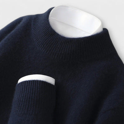 Pulli aus Cashmere mit Stehkragen