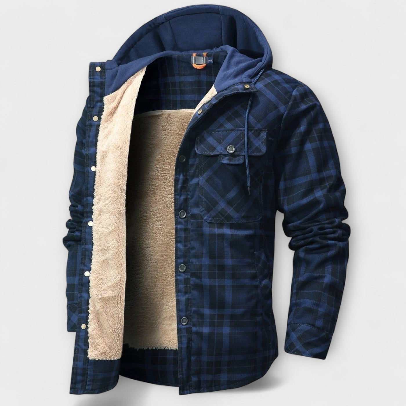Flanelljacke mit Kapuze