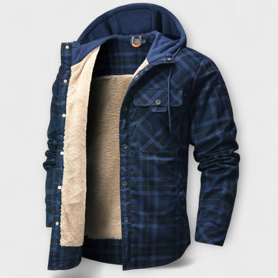 Flanelljacke mit Kapuze