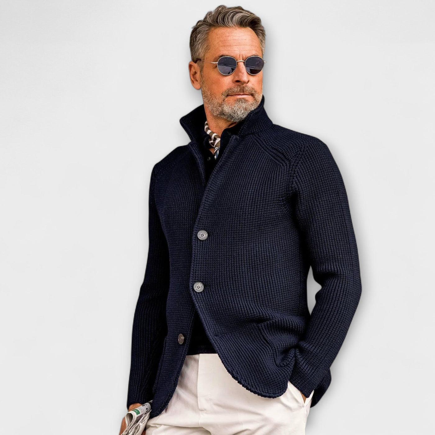 Retro Militärstil Cardigan für Herren