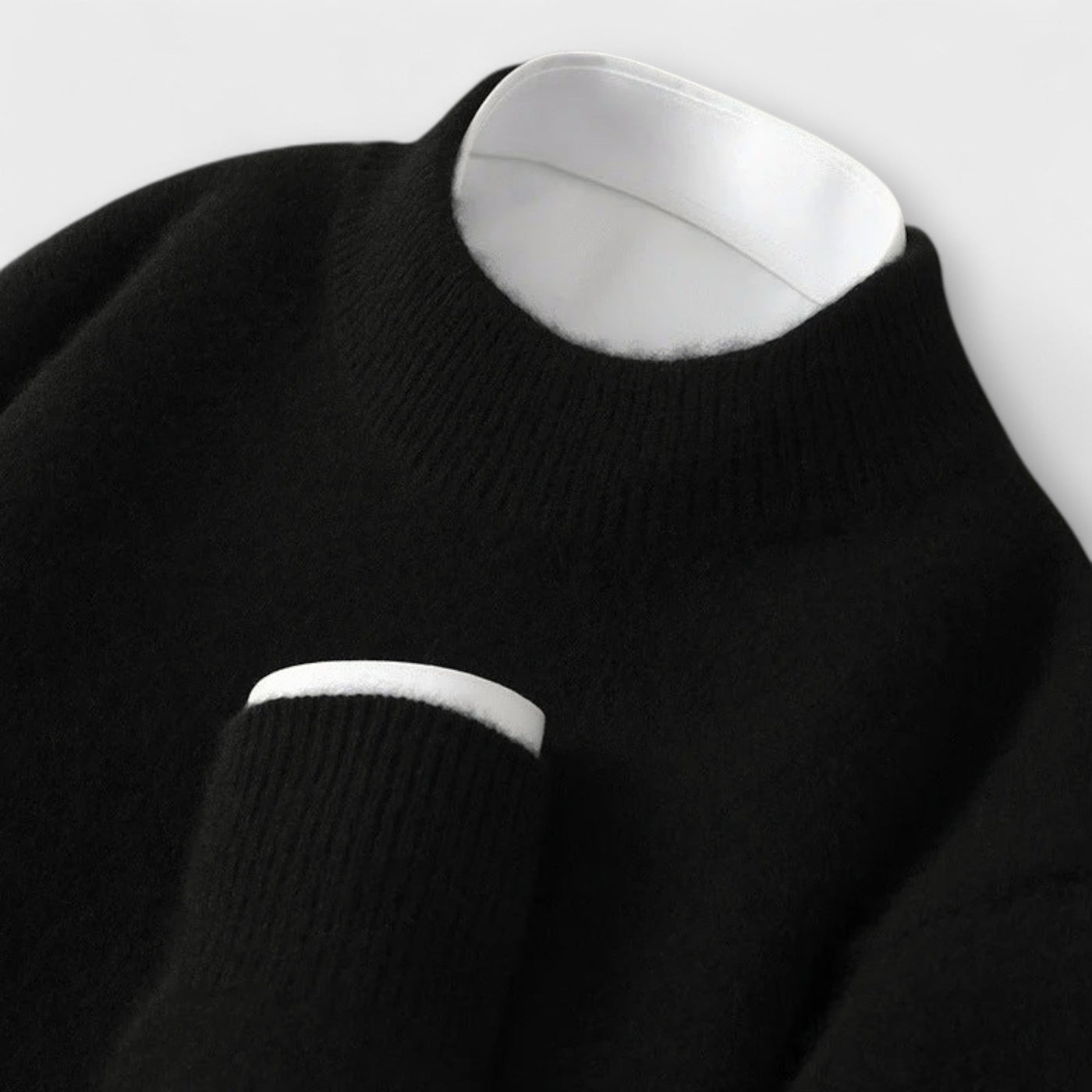 Pulli aus Cashmere mit Stehkragen
