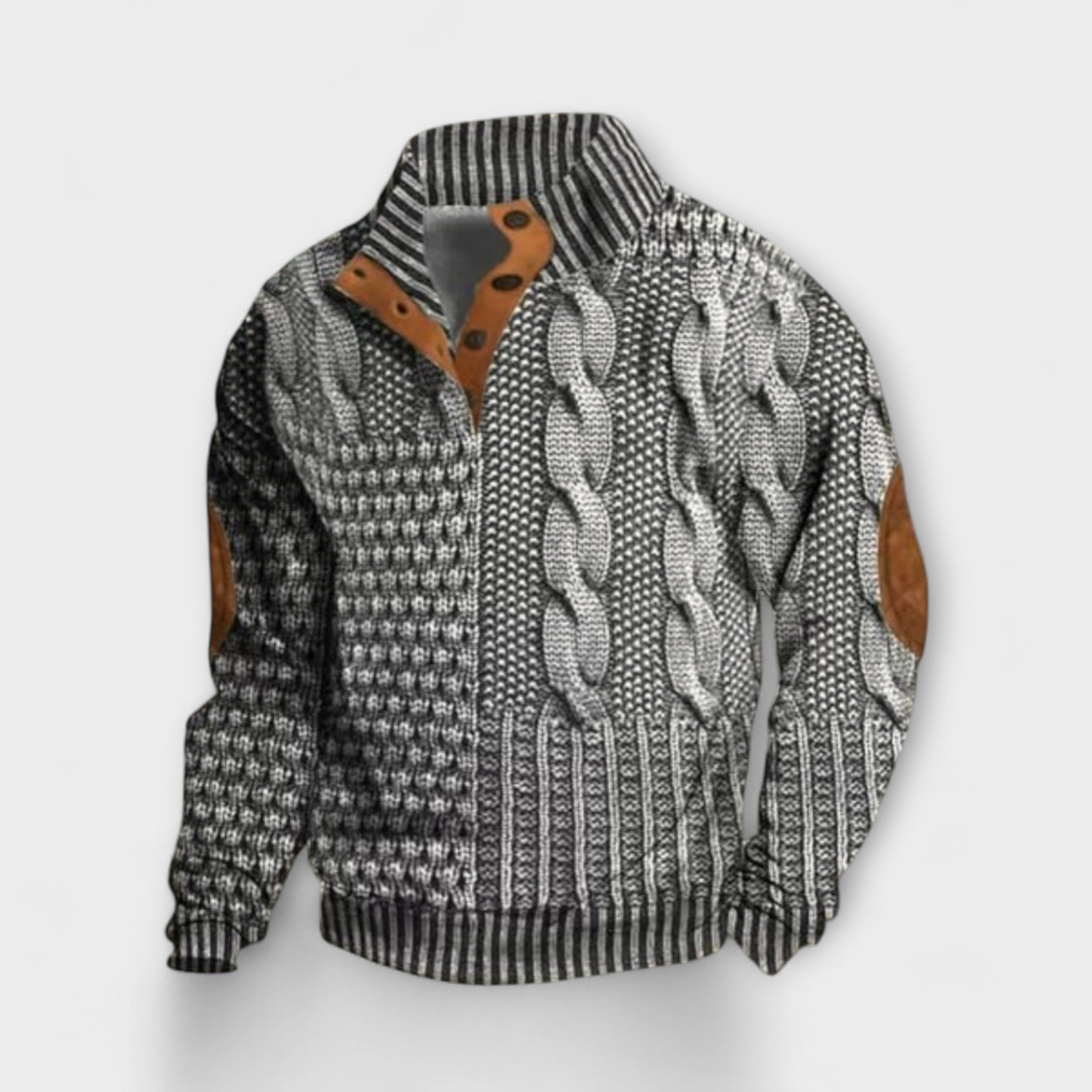 Retro Bedruckter Pullover
