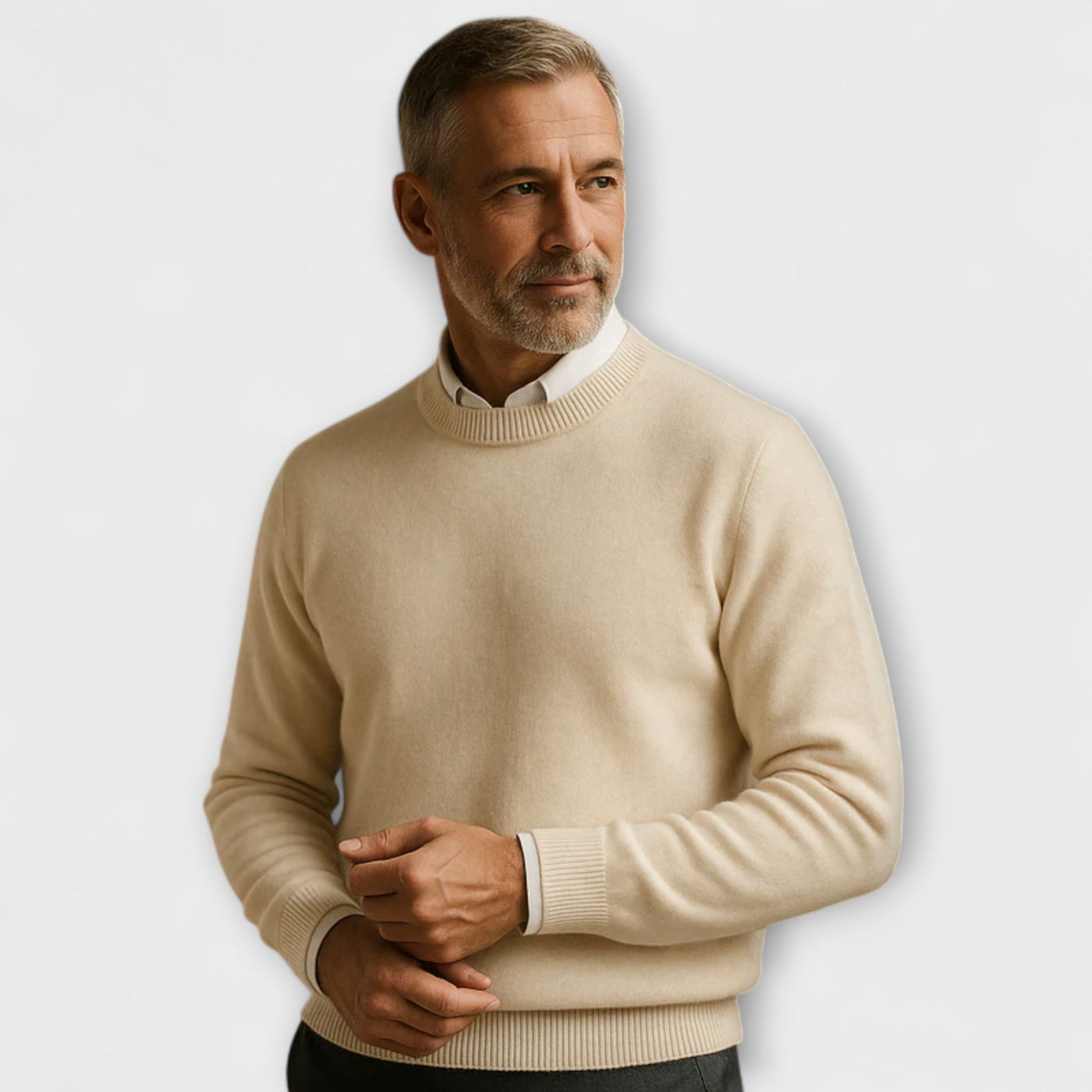 Pulli aus Cashmere mit Stehkragen