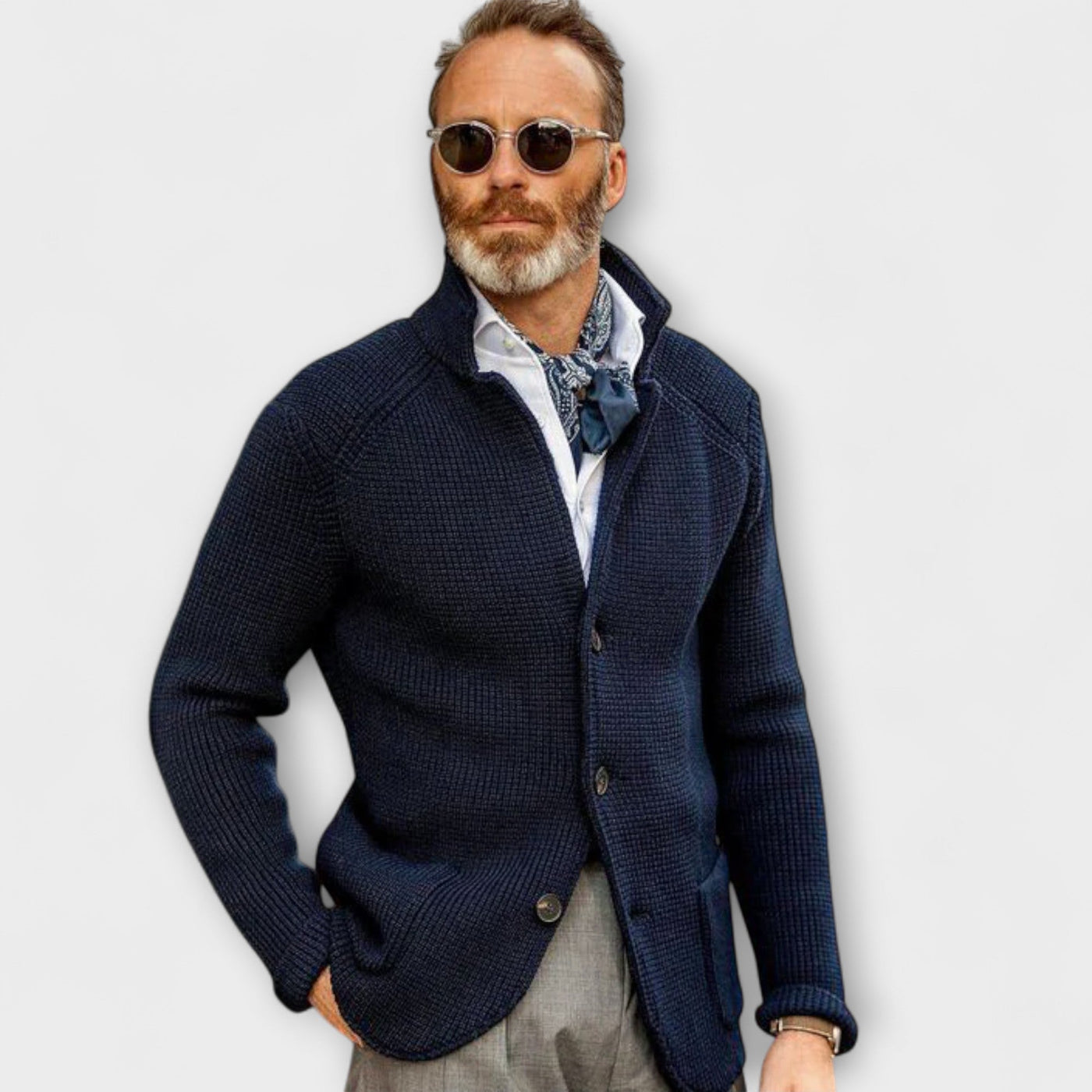 Retro Militärstil Cardigan für Herren