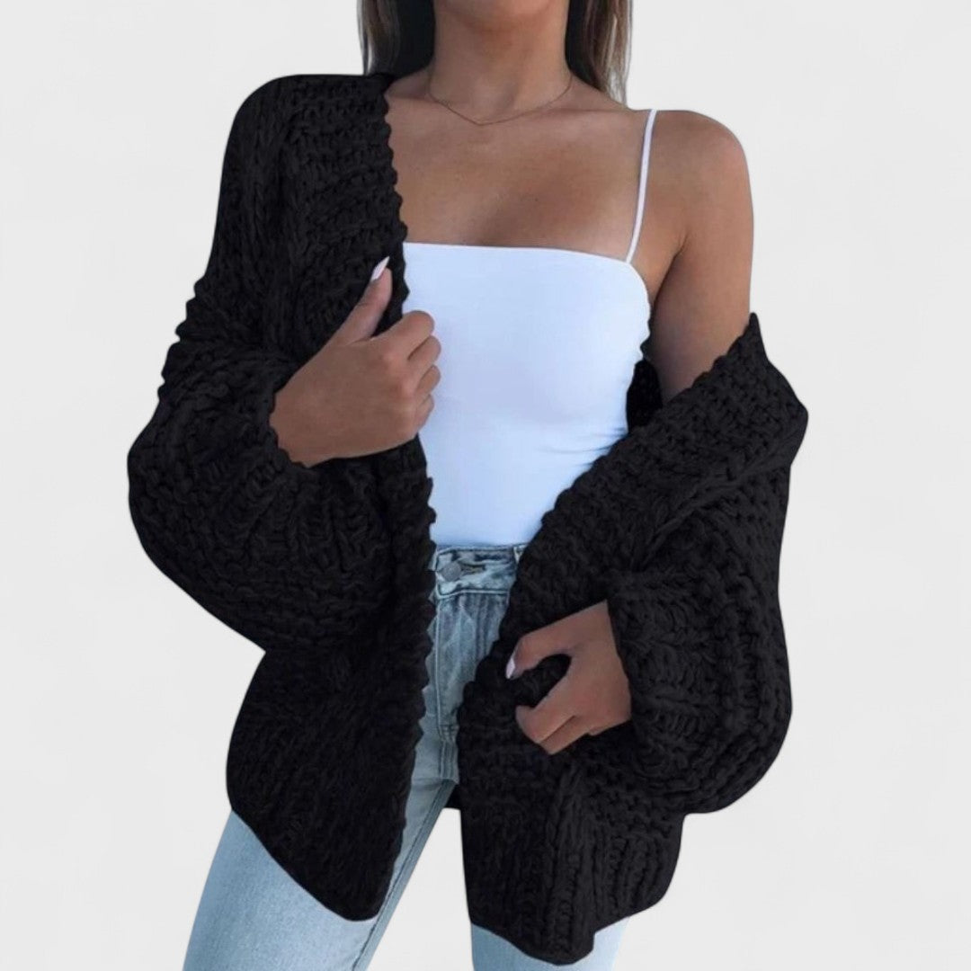 Eleanor - Lässiger Cardigan aus grober Strickware
