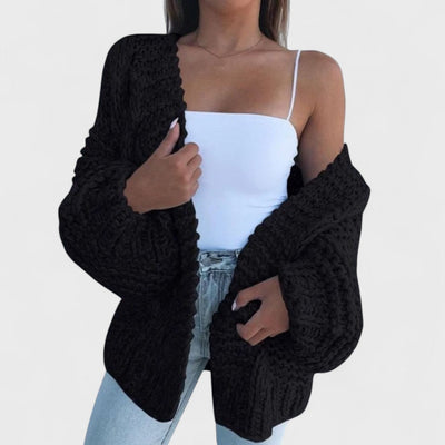 Eleanor - Lässiger Cardigan aus grober Strickware