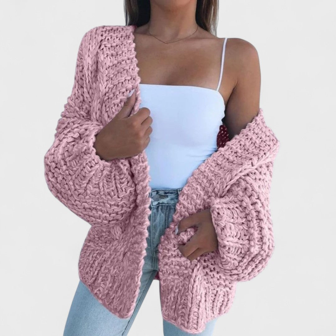 Eleanor - Lässiger Cardigan aus grober Strickware