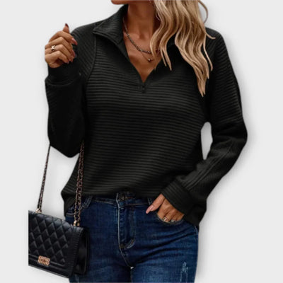 Olivia - Pullover mit halbem Reißverschluss
