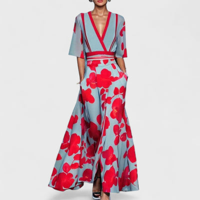 Océane - Maxi Blumen Kleid Elegant