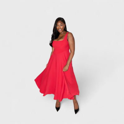 Amelia – Zeitloses fließendes Midi-Kleid