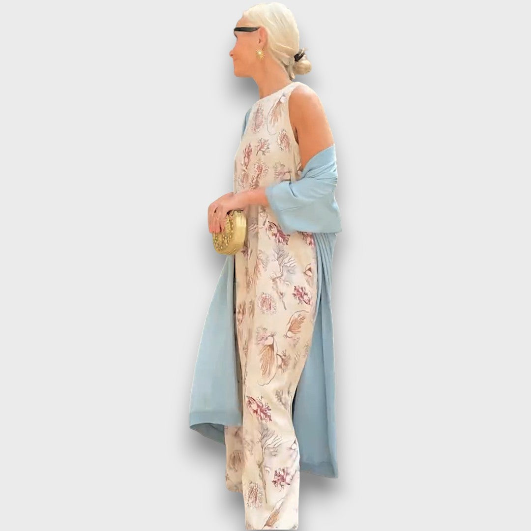 Elveria – Maxi Kleid mit Cardigan