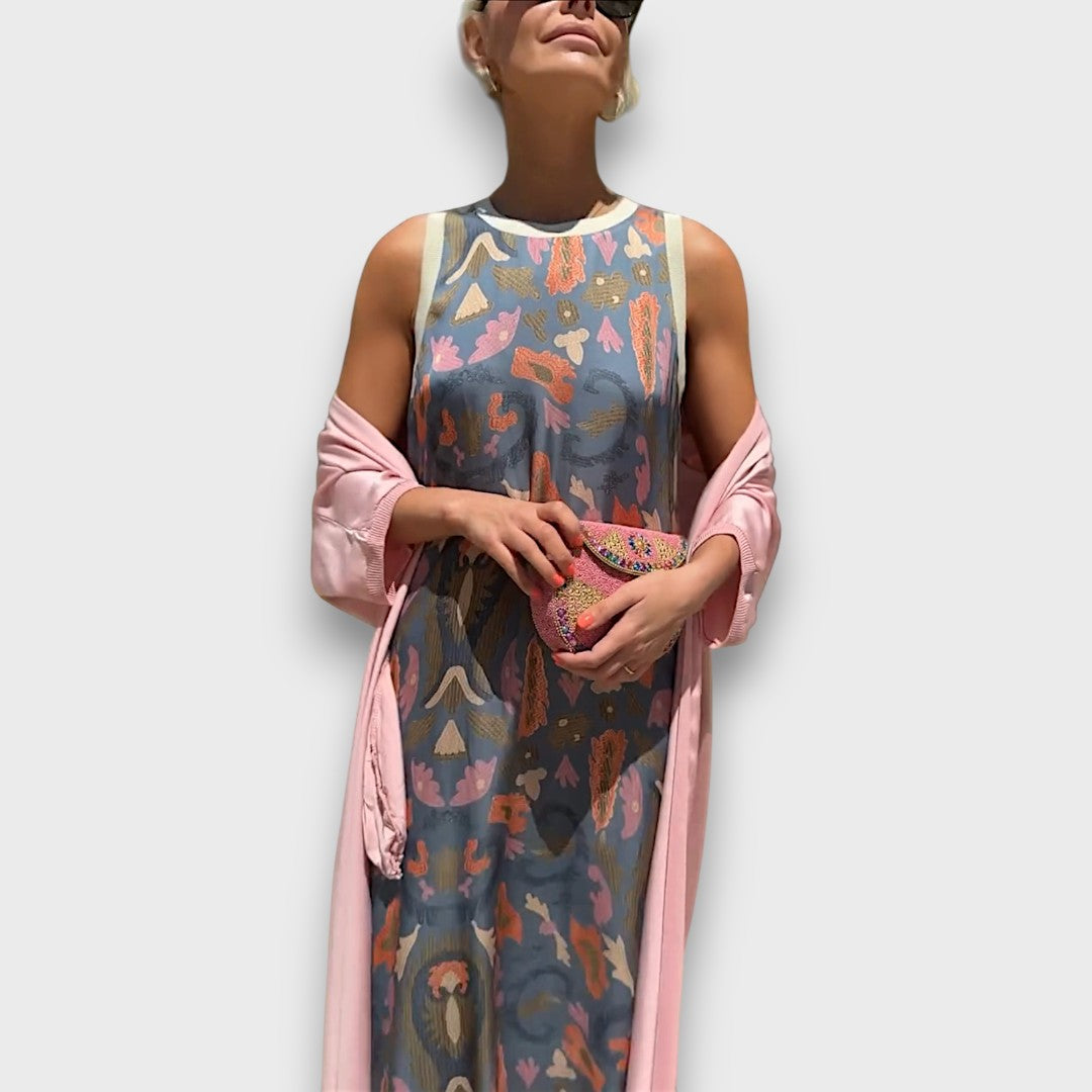 Elveria – Maxi Kleid mit Cardigan