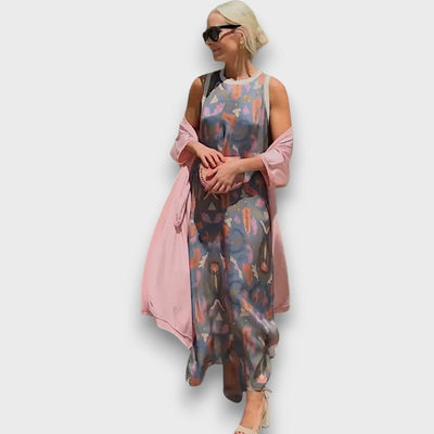 Elveria – Maxi Kleid mit Cardigan